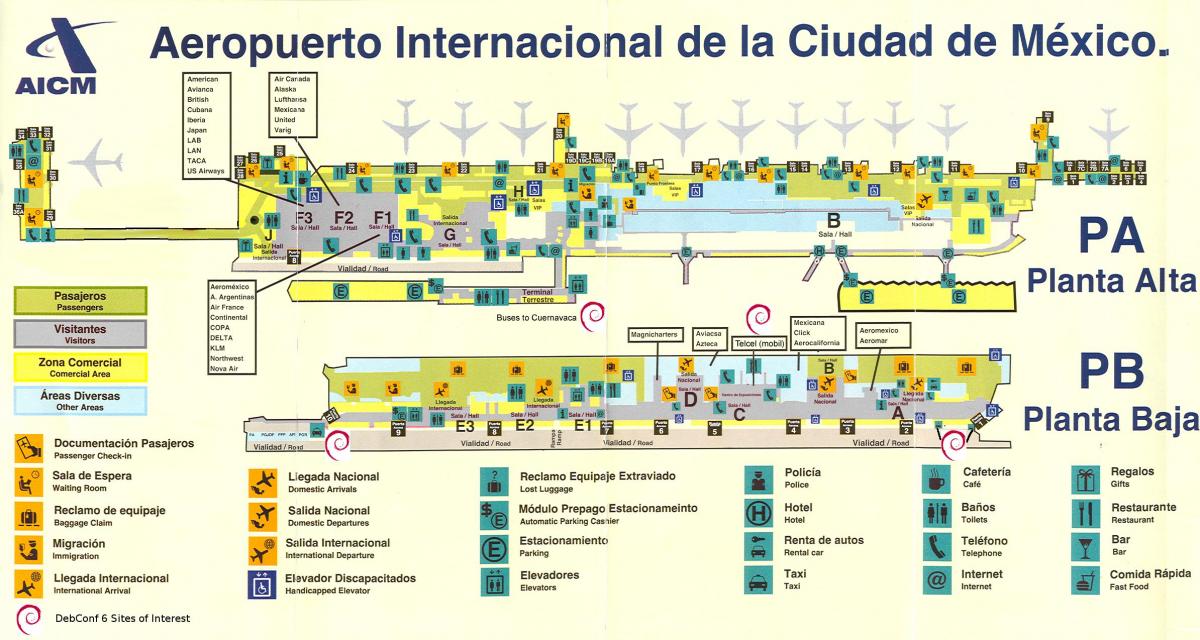 Aeroportul internațional Mexico City arată hartă