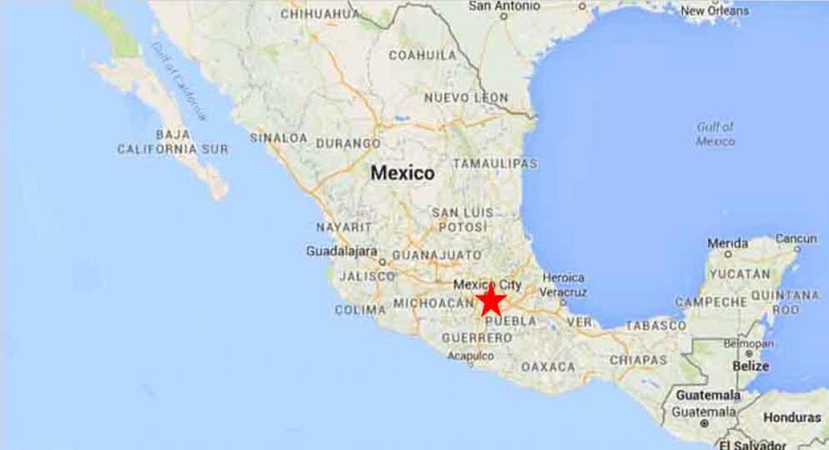 capitala Mexicului hartă