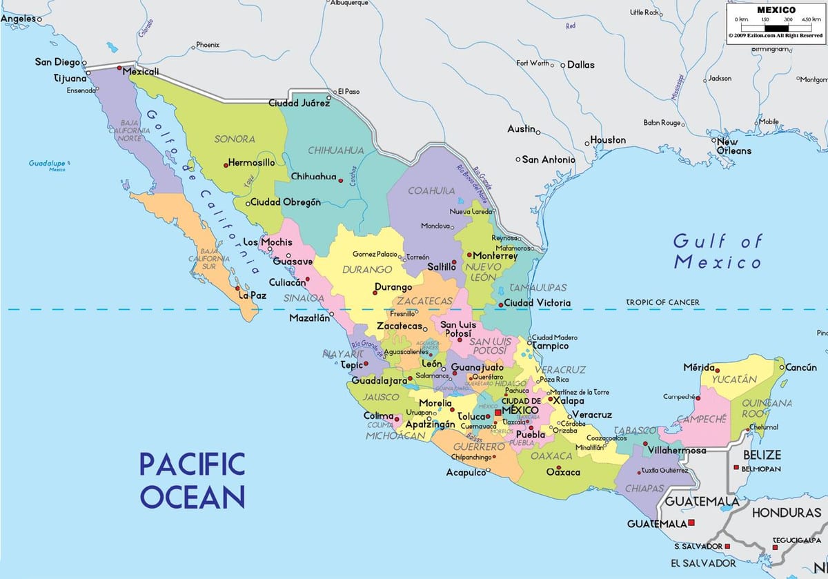 harta Mexico City de stat