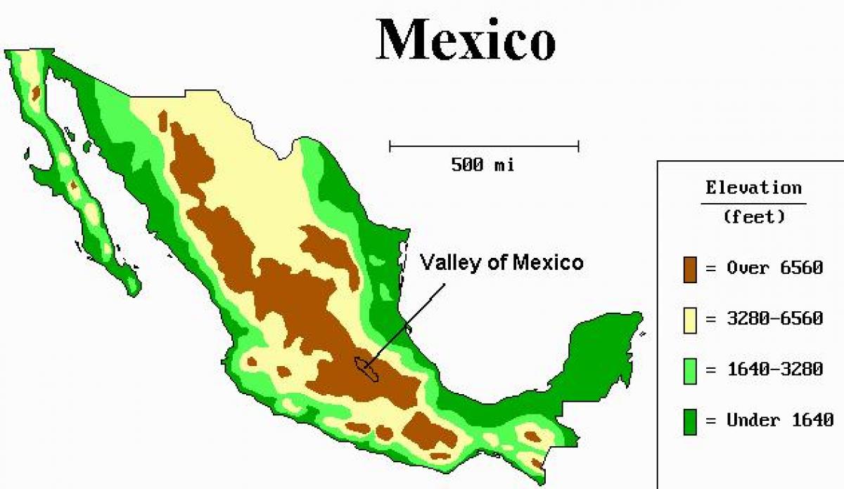 harta valea Mexic
