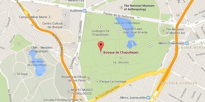 Parcul Chapultepec hartă
