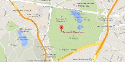 Parcul Chapultepec hartă