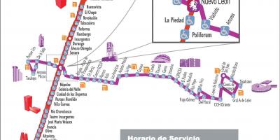 Harta metrobus Mexico City
