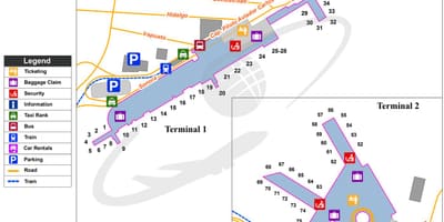 Aeroportul Mexico City gate arată hartă