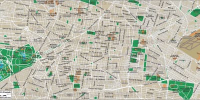 Mexico City street arată hartă
