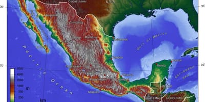 Mexico City harta topografică