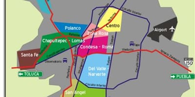 Mexico City arată hartă de cartiere