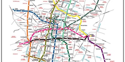 Harta Mexico City tranzit