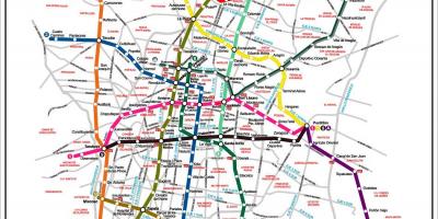 Harta Mexico City tranzit