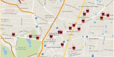 Turibus Mexico City harta rutelor